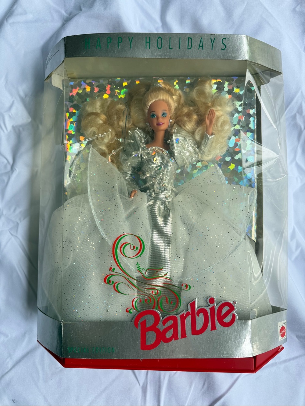 Mattel Barbie in Sparkling Silver & White Holiday Gown